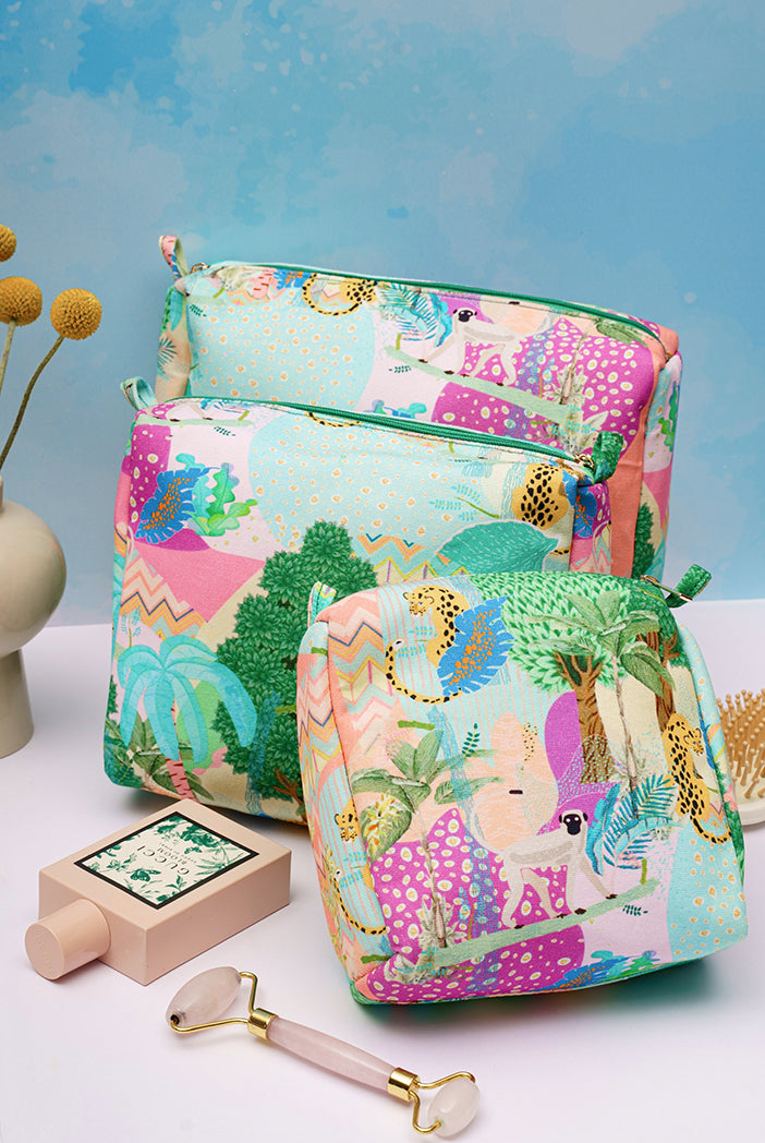 Peach Kuno Print Vanity Kit Set
