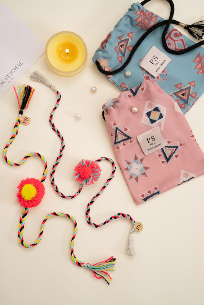 Payal Singhal Assorted Embroidered Rakhis for Men/Boys (Set of 2)