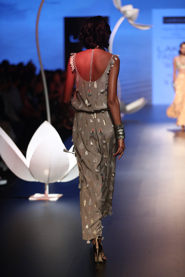 Rehya Grey embroidered Jumpsuit