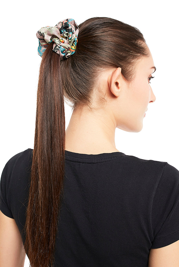 Set of 3 Assorted Silkmul Scrunchies in Signature Prints