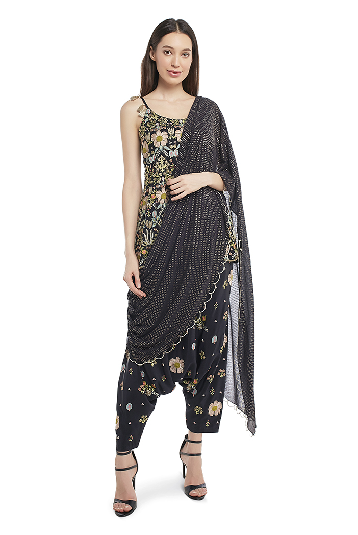 black anarkali top