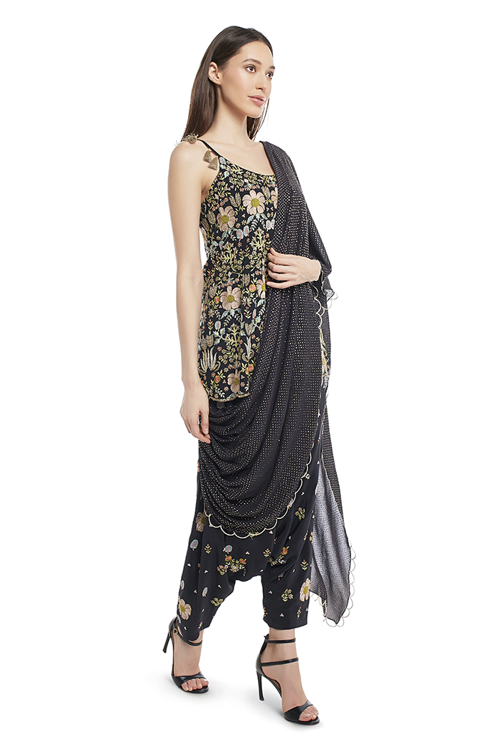 black anarkali top