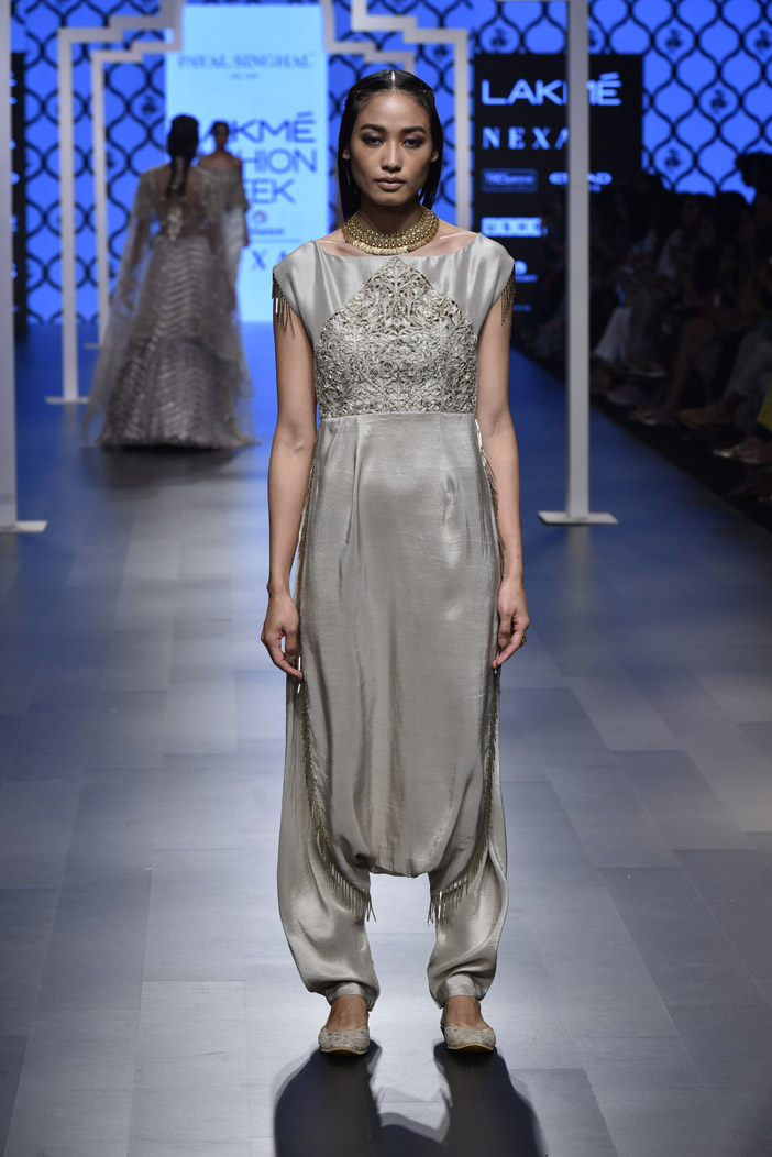 grey silk jumpsuit